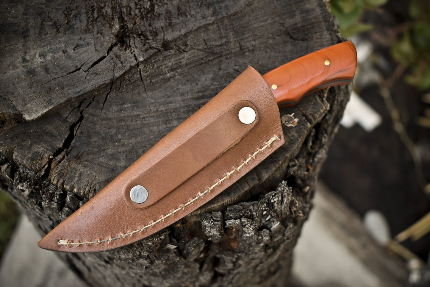 7" Forged Rain Drop Damascus Skinner Knife Micarta Handle Hunter Closeout