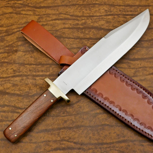 Handcrafted D2 Steel Bowie Knife | 13" Hunting & Camping Fixed Blade