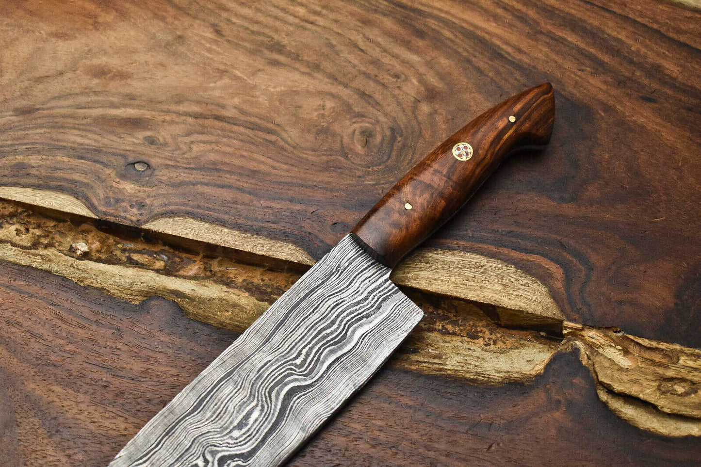 10" Custom Handmade Damascus Steel Kitchen Chef Knife – Full Tang Blade