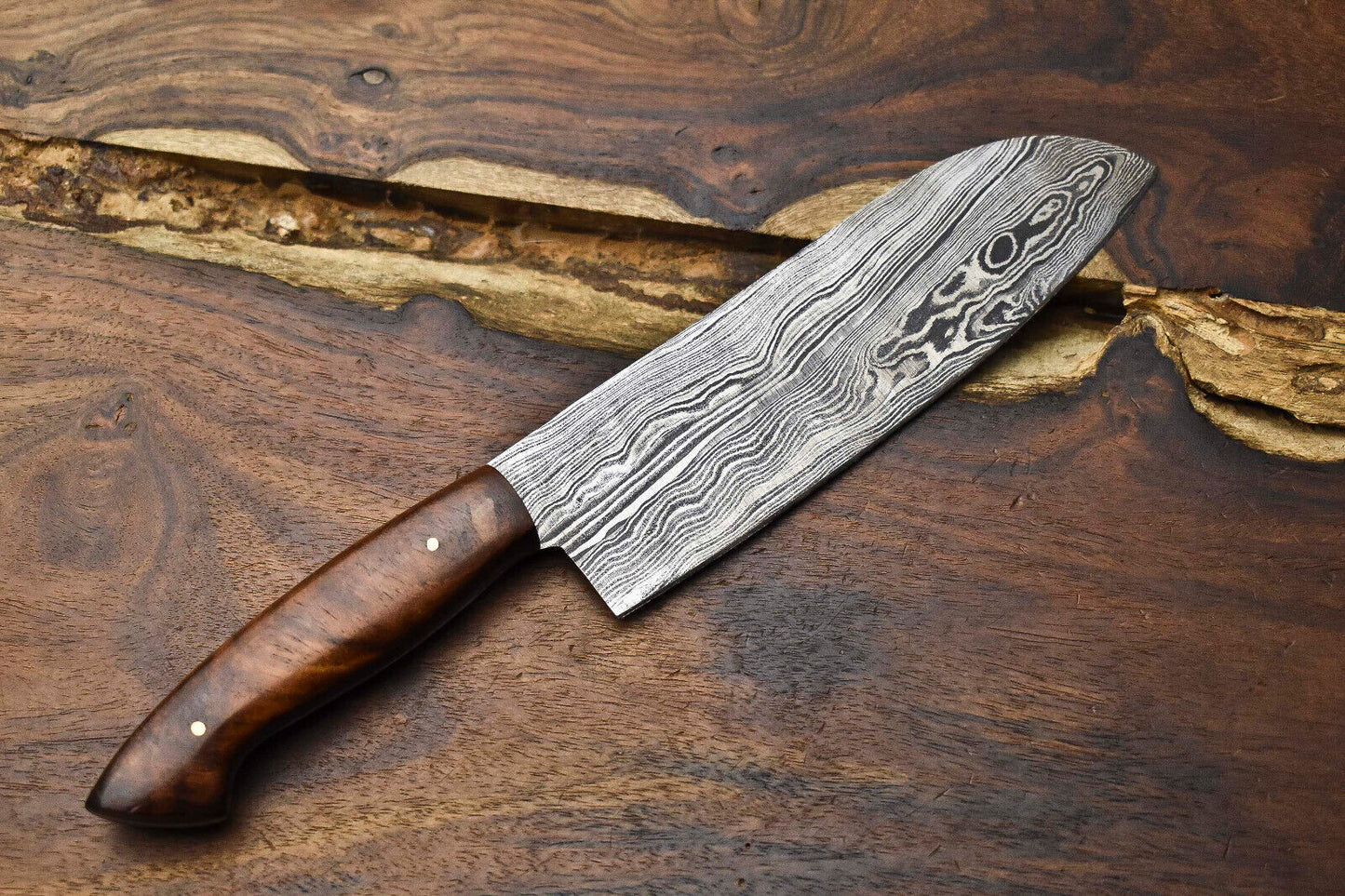 10" Custom Handmade Damascus Steel Kitchen Chef Knife – Full Tang Blade