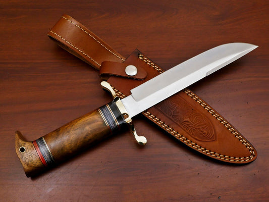 Handmade D2 Steel Fixed Blade Bowie & Hunting Knife | 12" Camping Outdoor Knife