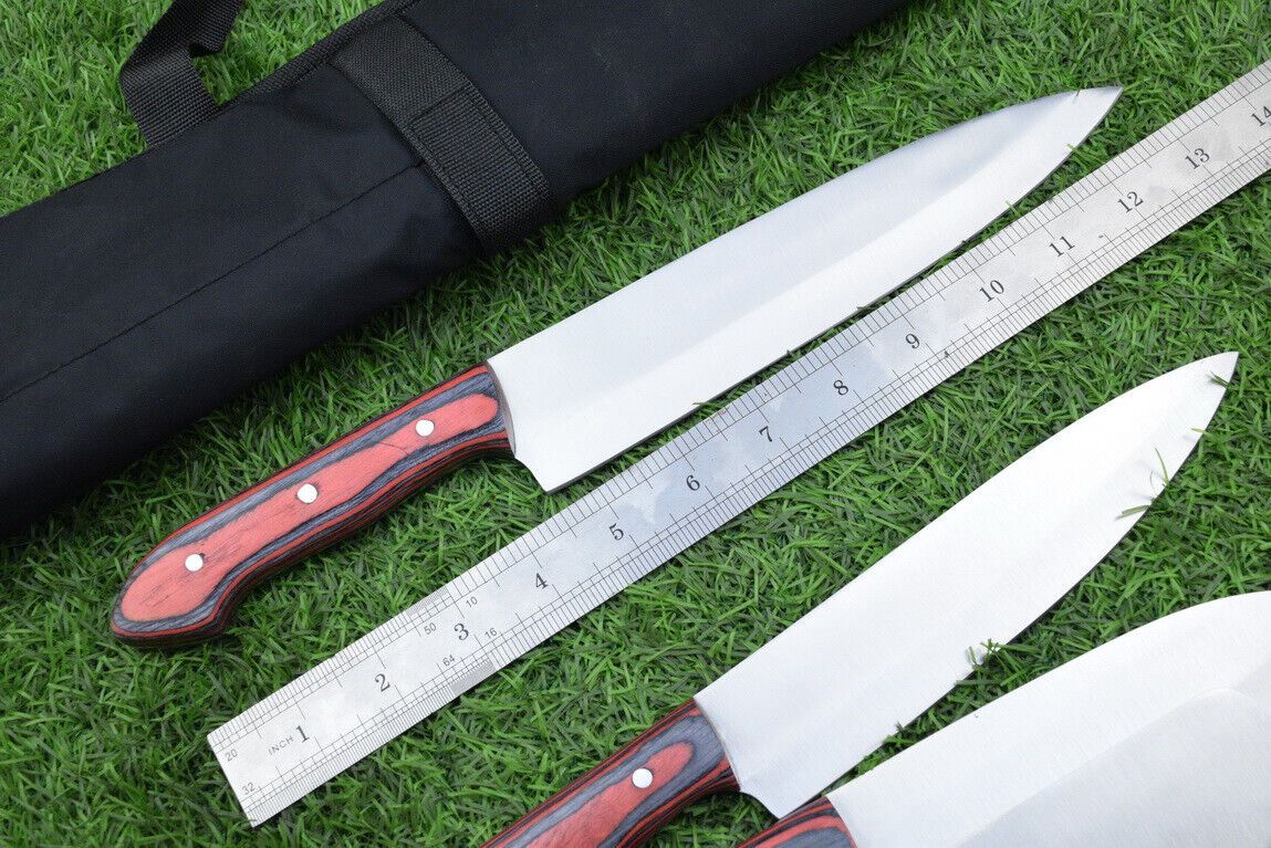 J2 Steel Chef Knife Set – 4pc Handmade Kitchen Essentials