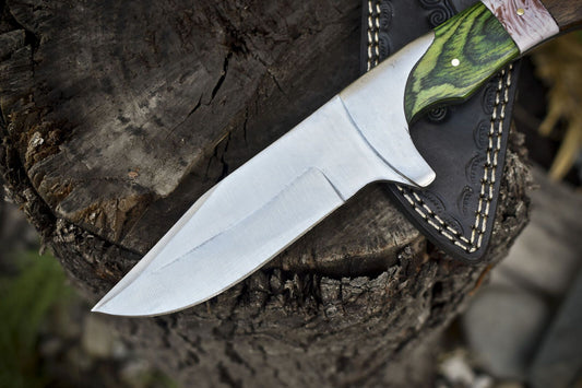Hot Item 440C Steel Skinner Knife | Hard Wood Handle | Steel Guard | Survival Knife