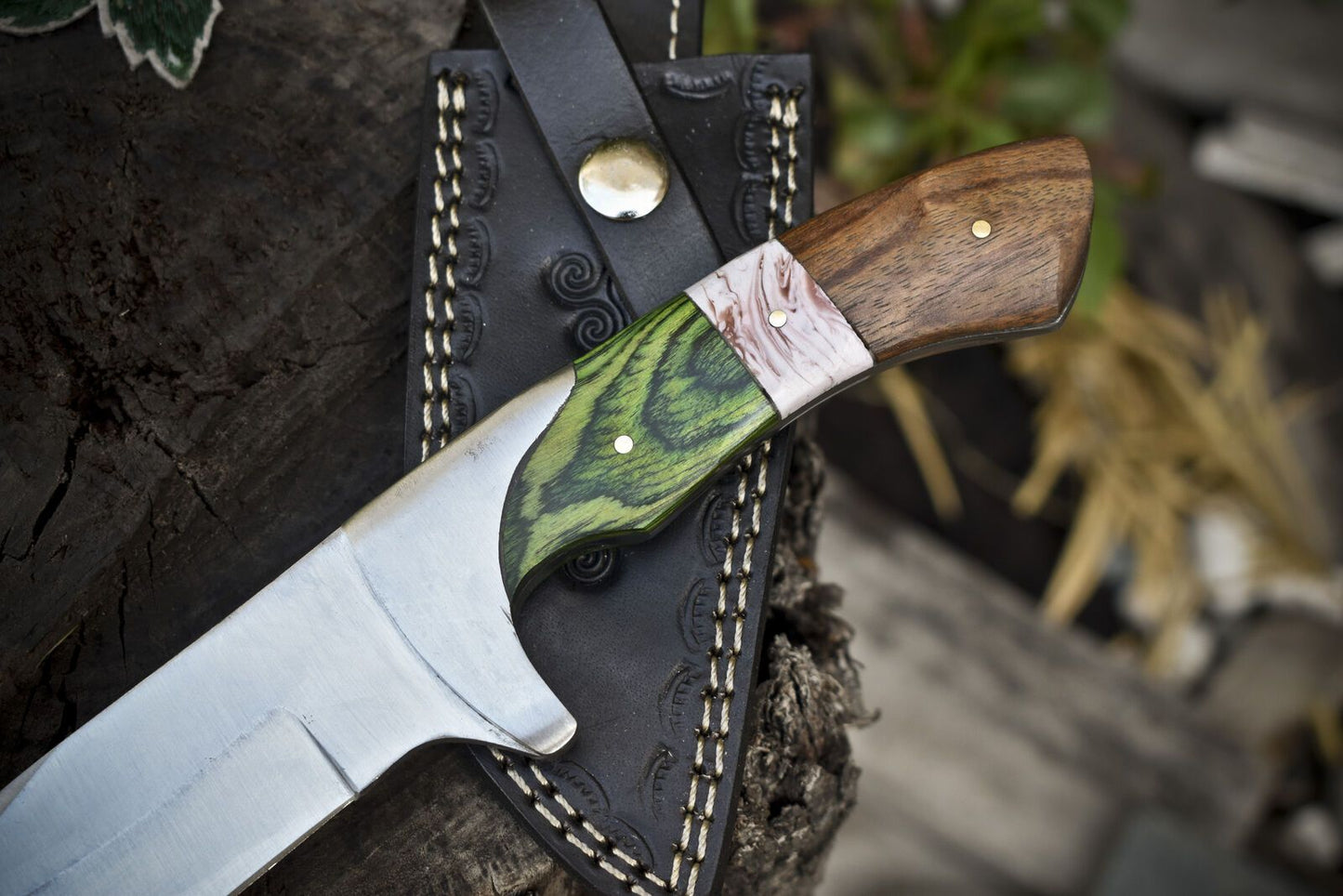 Hot Item 440C Steel Skinner Knife | Hard Wood Handle | Steel Guard | Survival Knife