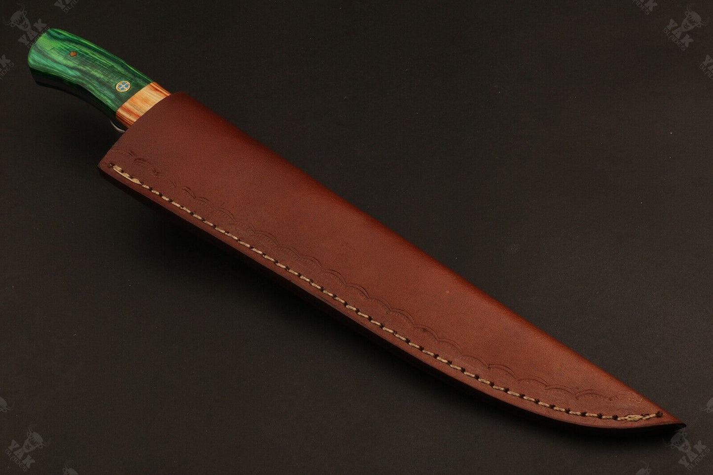 13.5" Handmade D2 Steel Fillet Knife Custom Fillet Knife & Fish Fillet Knife With Pakka Wood Handle