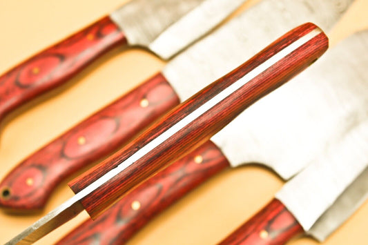 Handmade Damascus Steel BBQ & Chef Knife Set – 9" to 13" Hand Forged Kitchen Knives