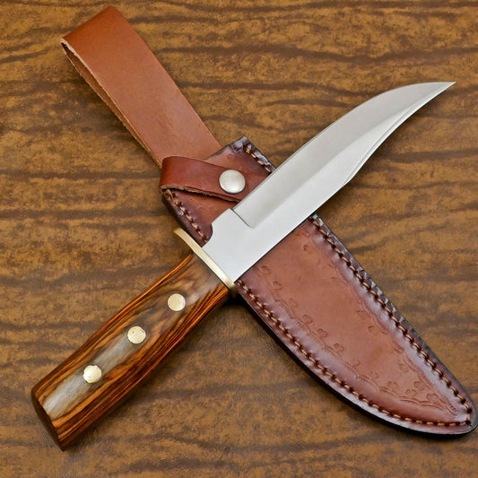 Custom Handmade D2 Steel Blade Hunting Bowie Camping Knife