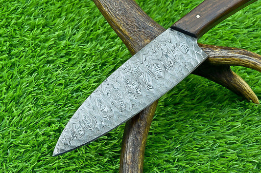 Stunning Hand-Forged Damascus Steel Kitchen & Chef Knife – Hunting & Camping EDC