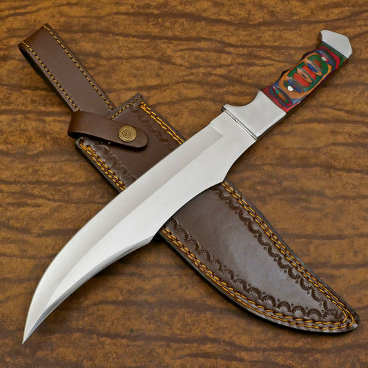 Handmade 13 Inch D2 Steel Full Tang Huge Bowie Hunting Sport Knife – Outdoor Survival Blade