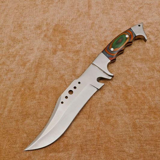 Hand forged D2 Steel Full Tang 14-Inch Bowie Hunting Knife – Steel Guard