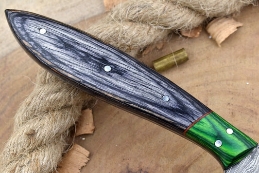 Custom Handmade Forged Damascus Steel Kitchen Chef Knife – Black Dollar Sheet Handle