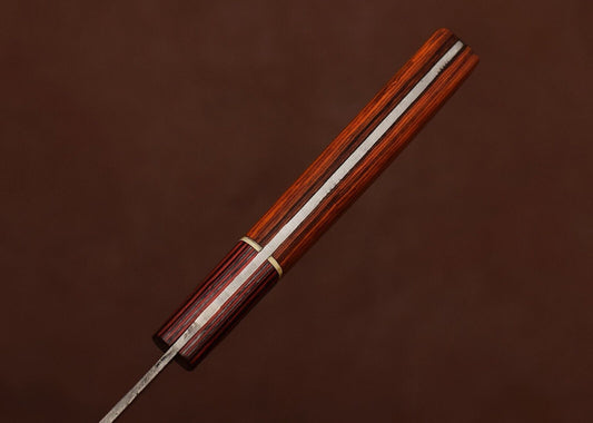 Premium Handmade Damascus Steel Fillet & Chef Knife with Ergonomic Pakka Wood Handle