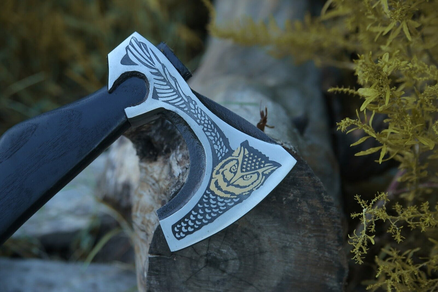 Viking Axe – Custom Gift Forged Carbon Steel Bearded Tomahawk Camping Hatchet