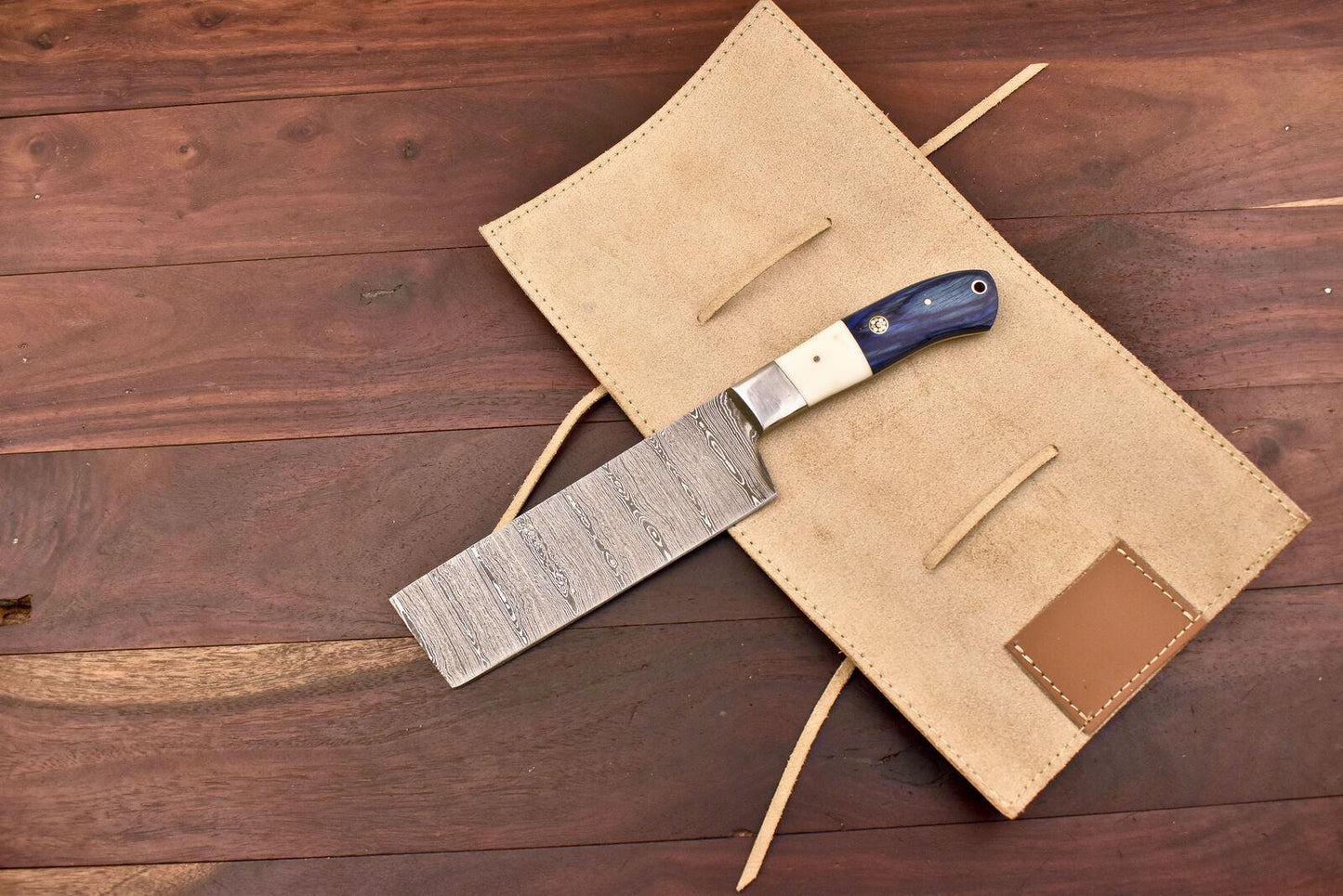 Cleaver Chopper Knife – Handmade Professional Damascus Steel Chef Knife with Sheath
