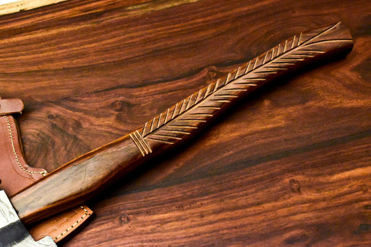 Rare Handmade Damascus Steel Viking Tomahawk Axe with Leather Sheath