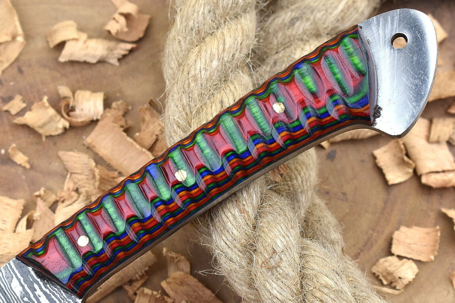 Custom Forged Damascus Chef Knife | 9" Kitchen Knife Handmade