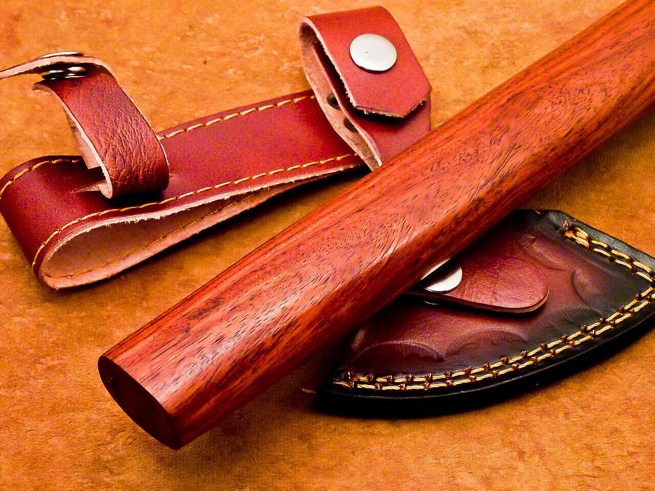 Hand Forged Carbon Steel Bearded Viking Axe 13 Inch Wooden Handle