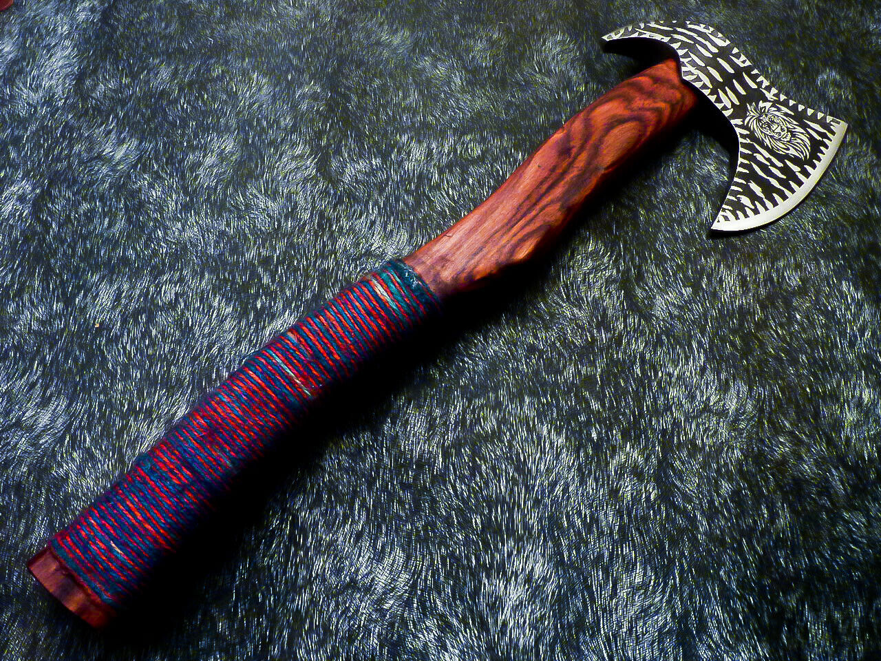 Hand Forged Carbon Steel Bearded Viking Axe – Hatchet with Leather Sheath