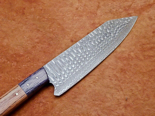 13" Chef Kitchen Knife Damascus Blade "HARD WOOD"