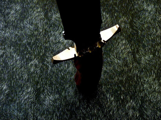 Hand Forged Damascus Steel Bowie Knife – Natural Wood Handle, 14.5" Hunting Blade