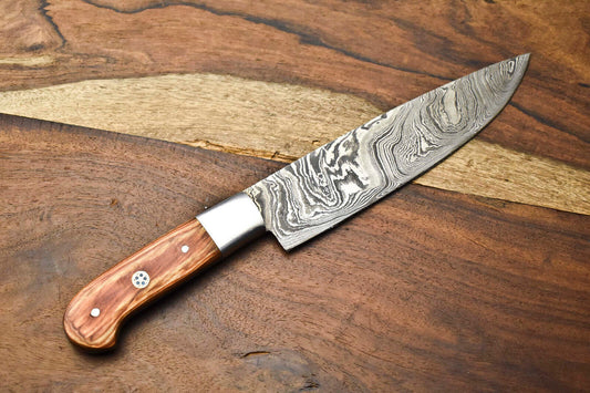 Custom Handmade Damascus Steel Full Tang Chef Chopper Knife – 384 Layers