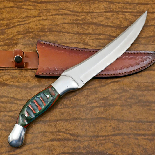 Handmade 12-Inch D2 Steel Full Tang Extra-Large Bowie Hunting & Outdoor Knife