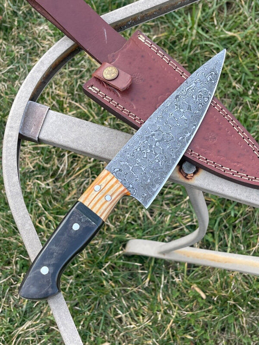 11" Handmade Damascus Steel Chef Knife – Kitchen & Hunting Knife