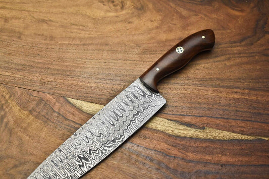 Custom Handmade Damascus Steel Full Tang Kitchen Chef Knife