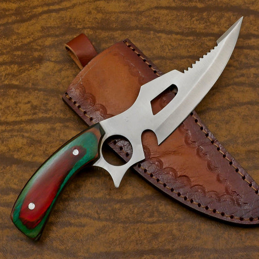 Handmade 12-Inch D2 Steel Full Tang Extra-Large Bowie Hunting & Camping Knife