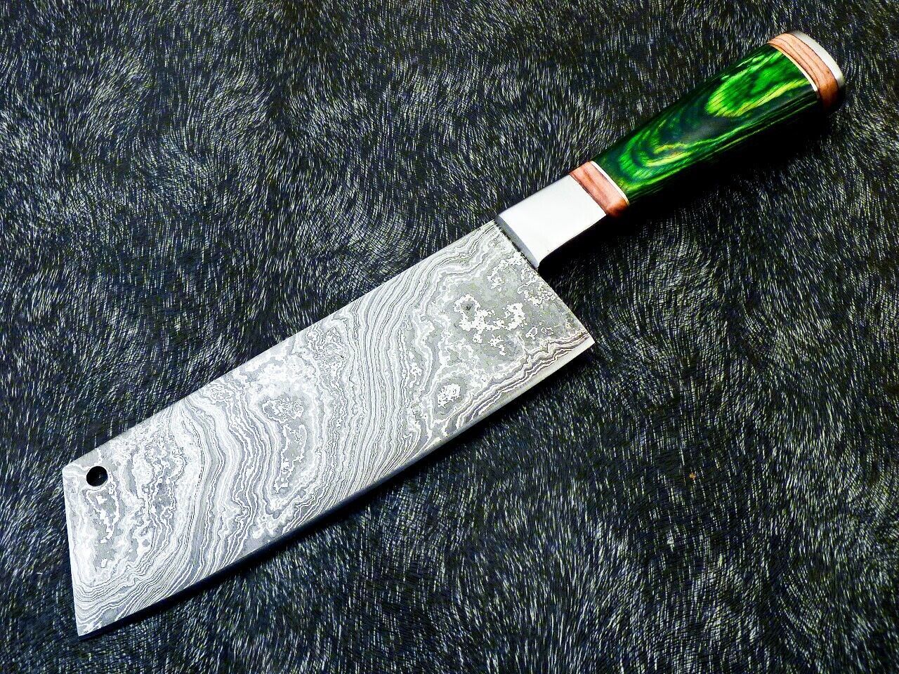 12" Professional Kitchen Chef Chopper Knife – Handmade Damascus Blade with Hard Wood Handle