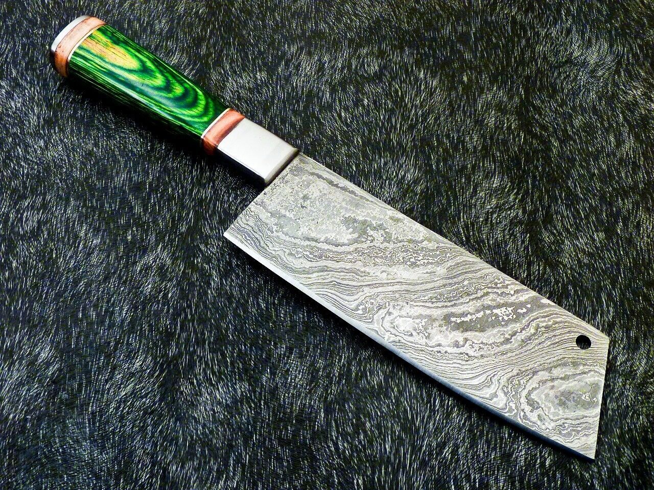 12" Professional Kitchen Chef Chopper Knife – Handmade Damascus Blade with Hard Wood Handle