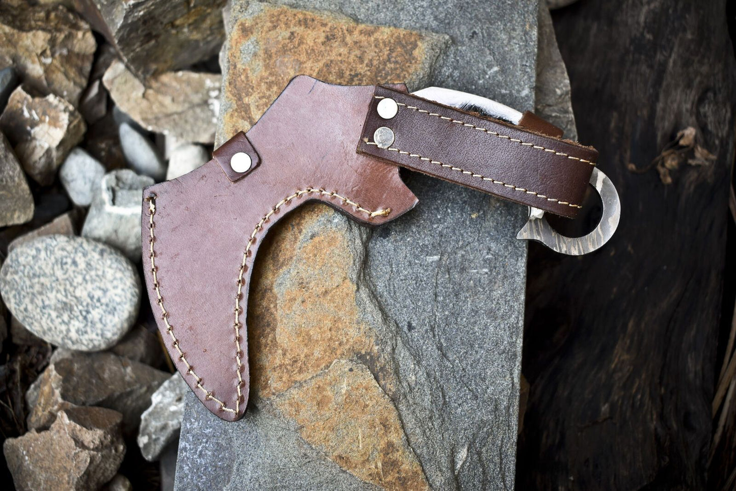 Hand Forged Damascus Karambit Knife Twist Pattern Karambit Damascus Steel With corian Handle