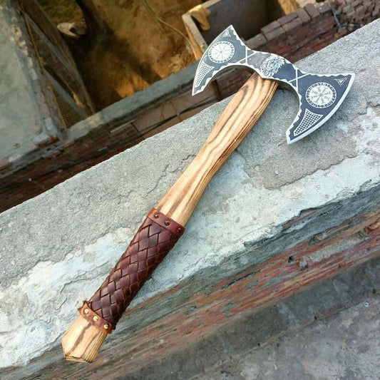 Custom Forged Carbon Steel Viking Axe – Perfect Gift for Collectors