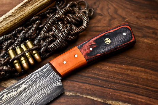 Premium Hand Made Damascus Steel Chef Knife – Full Tang Kitchen Blade