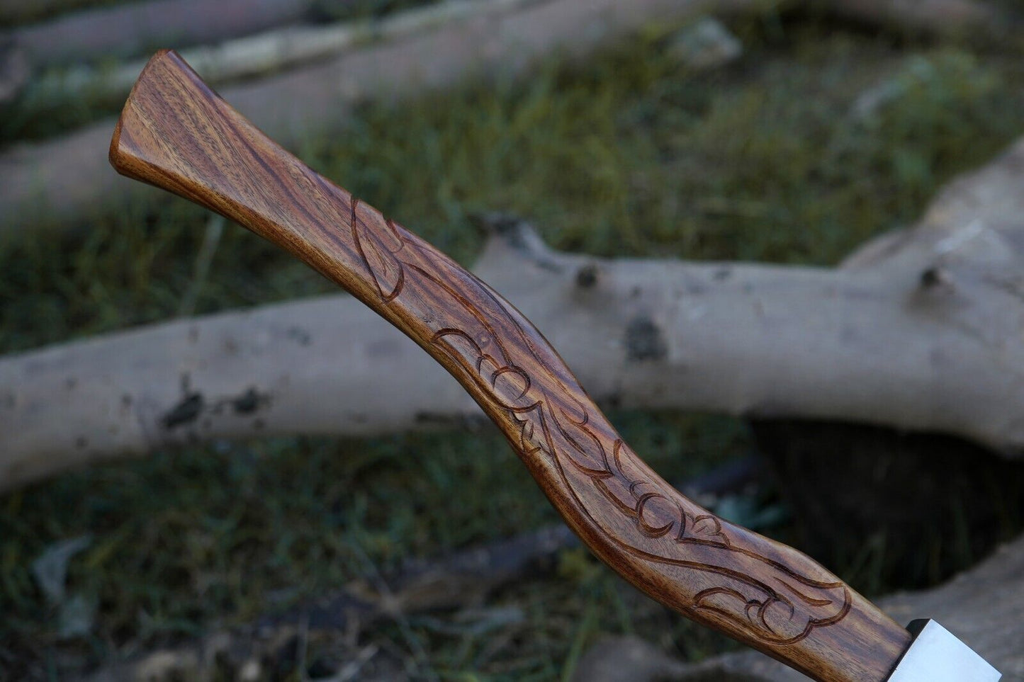 Handmade Viking Bearded Axe – 19-Inch Carbon Steel Camping and Hunting Tomahawk