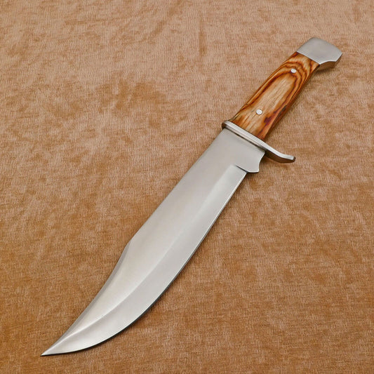Hand Made D2 Steel Full Tang 14-Inch Bowie Hunting Knife – Steel Guard
