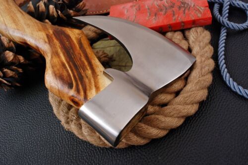 Handmade High Carbon Steel Viking Tomahawk Axe 15 Inch with Engraved Head