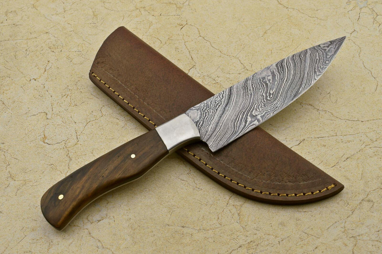 RARE Custom Hand Forged Damascus Steel Chef Knife – Rose Wood Handle