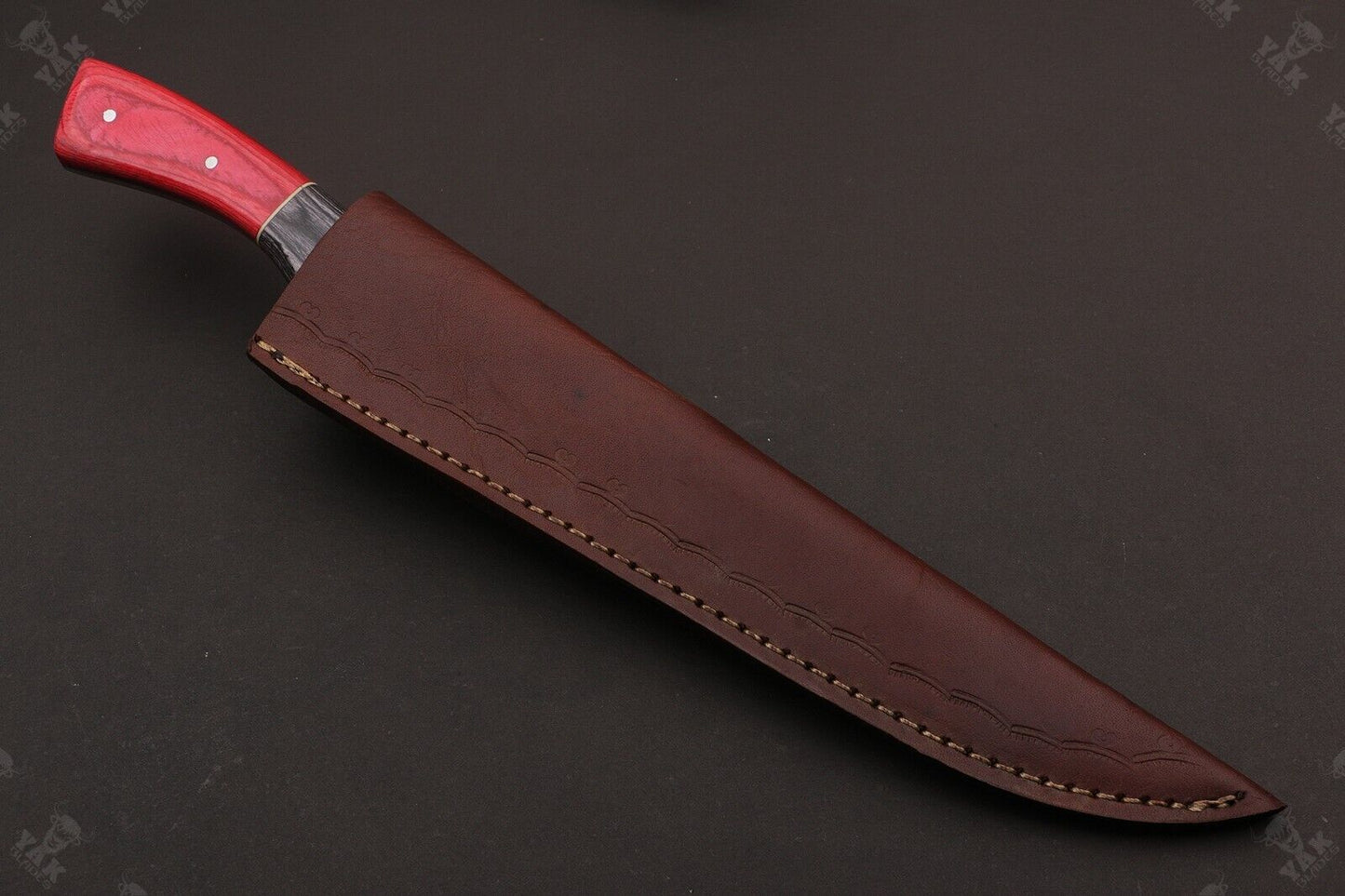 13" Handmade Damascus Steel Fillet Knife Damascus Fillet Knife for Fishing & Kitchen W/Sheath