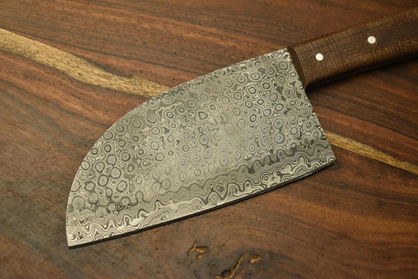 Custom Handmade Damascus Steel Chef Chopper Knife – 12" Full Tang Kitchen Knife