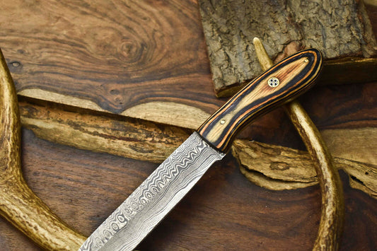 12" Handmade Damascus Steel Blade Kitchen Chef Full Tang Knive