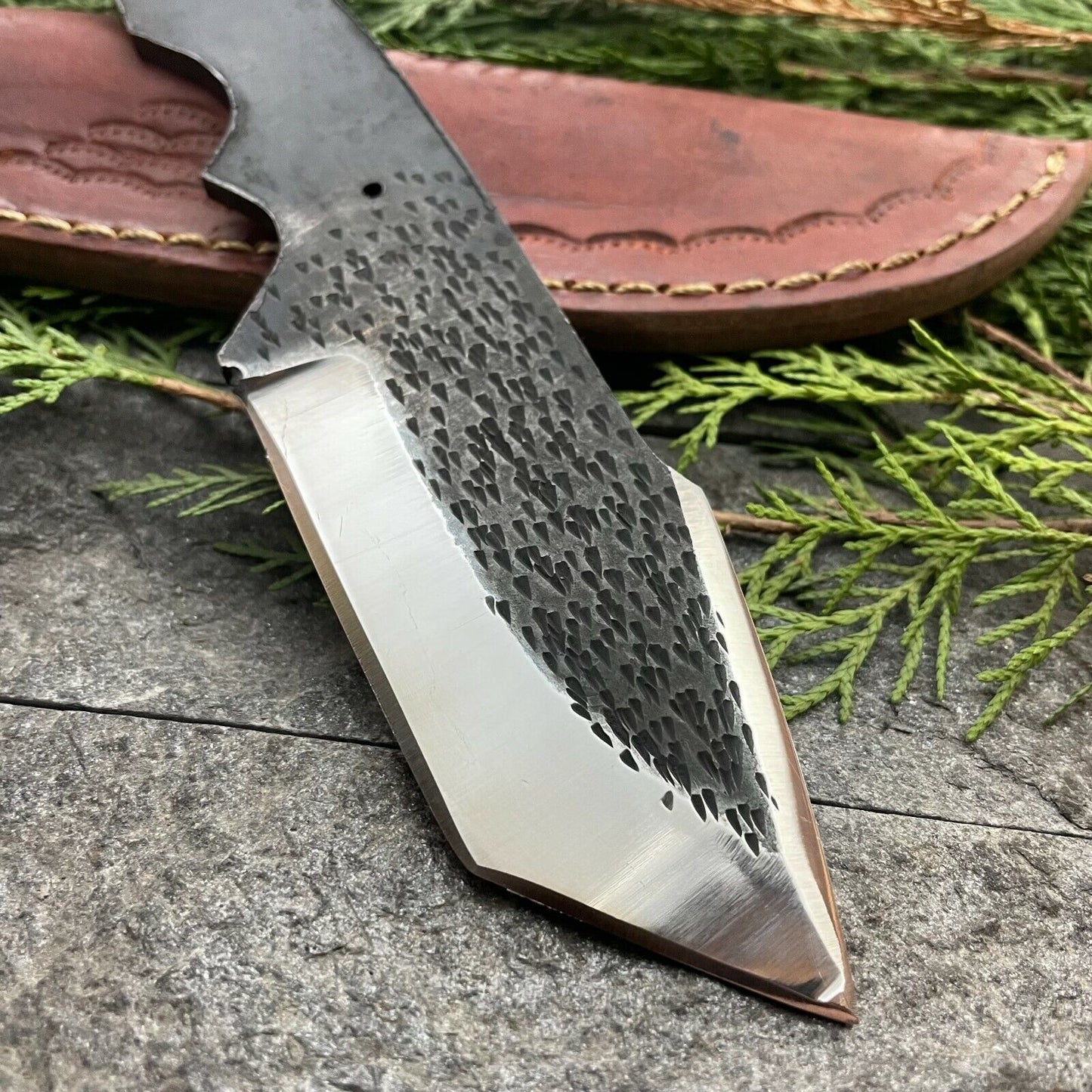 8 Inch D2 Steel Hunting Bowie Knife Blank Blade Full Tang Custom Forged