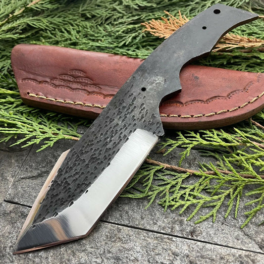 8 Inch D2 Steel Hunting Bowie Knife Blank Blade Full Tang Custom Forged