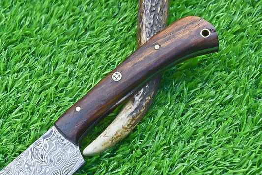 STUNNING HAND FORGED DAMASCUS STEEL BLADE KITCHEN CHEF KNIFE | CUSTOM HANDMADE KITCHEN KNIFE