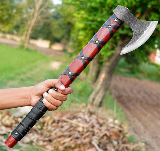 Tactical Custom Made Axe Viking Hatchet Tomahawk – Hand Forged Carbon Steel