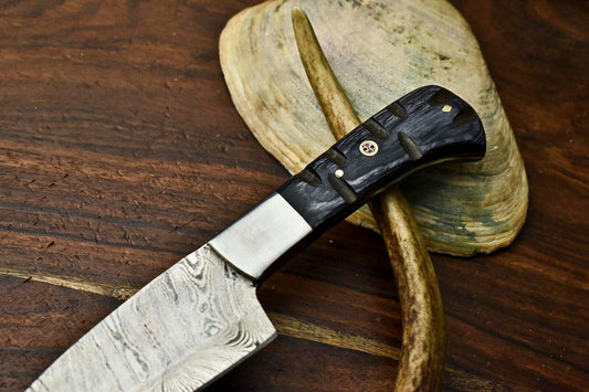Rare Handmade Damascus Chef Knife – Snake Wood & Walnut Handle, 8-Inch Blade, 288-Layer Damascus Steel, Professional & Home Kitchen