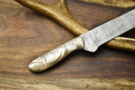 12" Hand-Forged Damascus Steel Chef Knife – Full Tang Kitchen Knife, Handmade