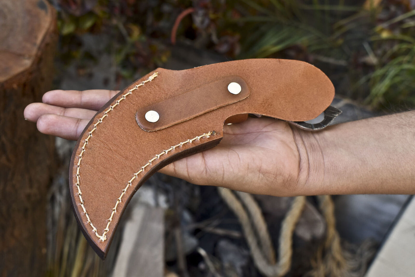 Custom Forged D2 Steel Karambit Knife 8" With Hard Wood Handle Best Karambit