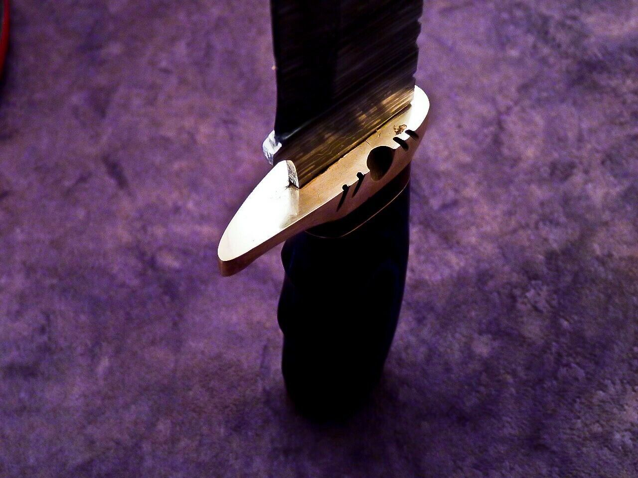 15 Inch Handmade Damascus Steel Bowie Knife with Hardwood Handle by Heritage Forge
