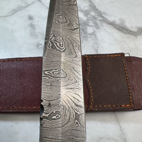 Heritage Forge 13 Inch Handmade Damascus Steel Bowie Hunting Knife with bone Handle